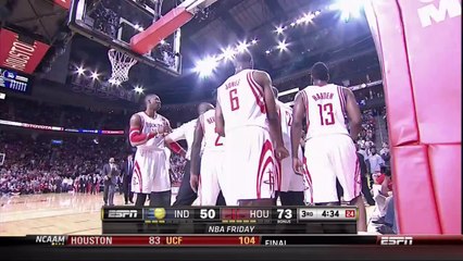 Evan Turner et James Harden se chauffent nez à nez