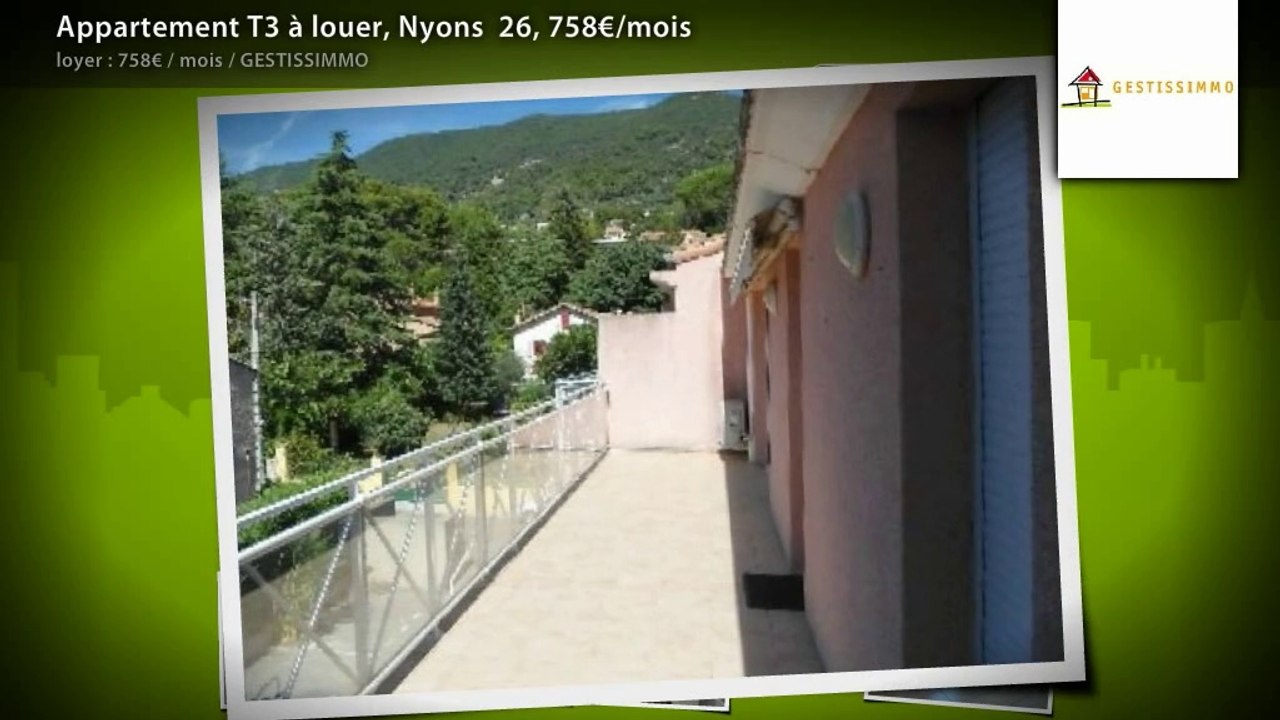 Appartement T3 à louer, Nyons  26, 758€/mois