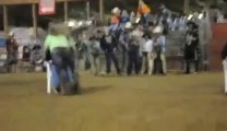 Funny Rodeo Chair Game... The girl turns CRAZY and punch the guy!