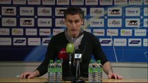 Conférence de presse AJ Auxerre - Dijon FCO (2-2) : Bernard  CASONI (AJA) - Olivier DALL'OGLIO (DFCO) - 2013/2014