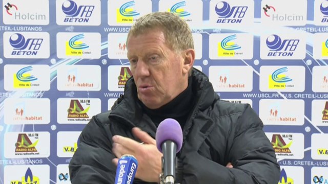 Conférence de presse US Créteil - Stade Brestois 29 (0-0) : Jean-Luc VASSEUR (USCL) - Alex DUPONT (SB29) - 2013/2014