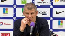 Conférence de presse Havre AC - SM Caen (1-1) : Erick MOMBAERTS (HAC) - Patrice GARANDE (SMC) - 2013/2014