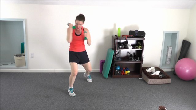 Aerobics Cardio Kickiboxing & Sculpt ( Full Length 30 minute exercise workout video)