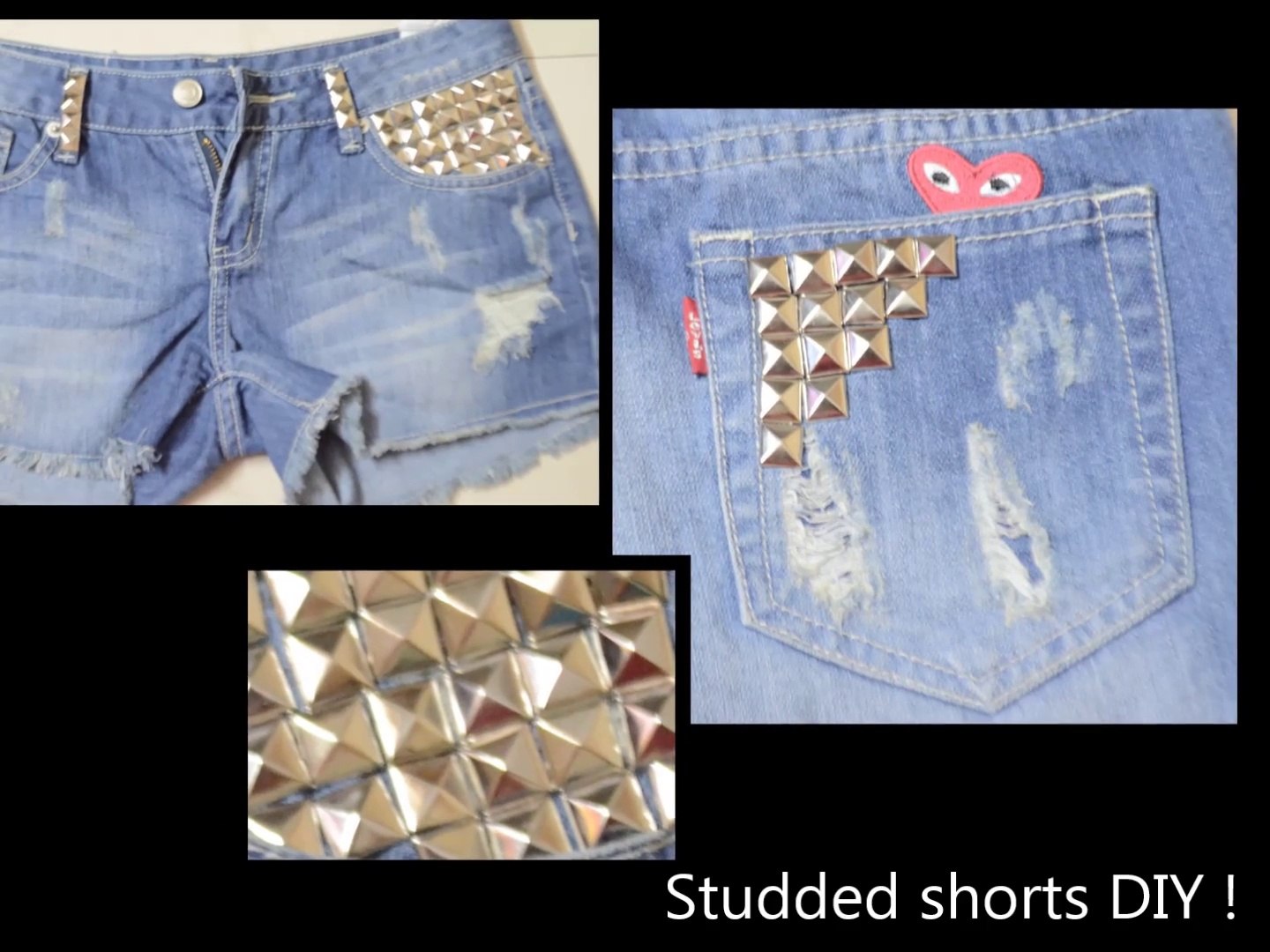 levis studded shorts