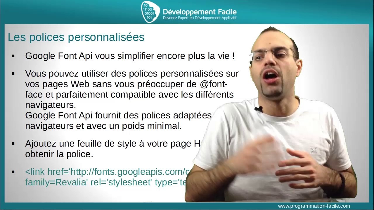 la technique pour ajouter des polices personnalisees avec CSS3 et Google Fonts