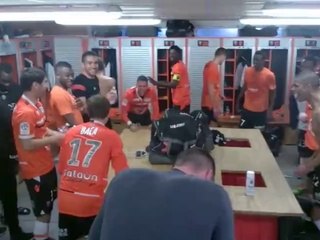 Joie de vestiaire après la victoire face à Saint-Etienne
