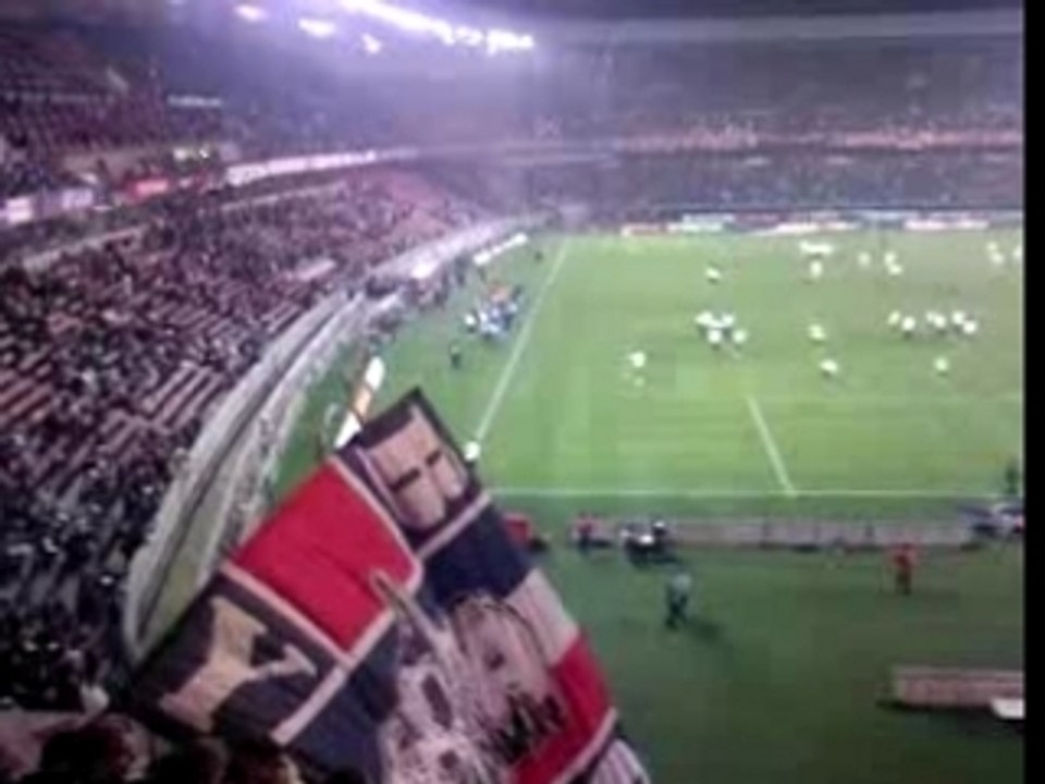 psg-lens echauffement tribune boulogne