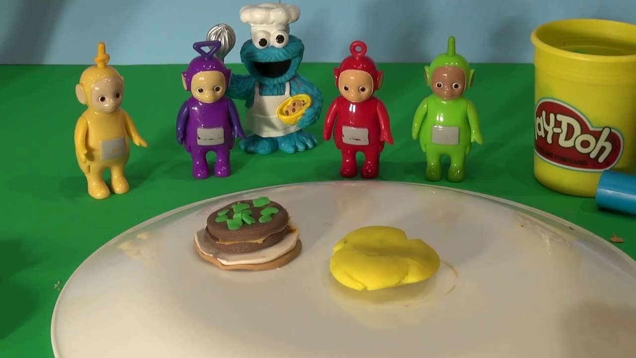 Play Doh Teletubbies and the Cookie Monster Che...