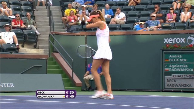 Radwanska v Beck - BNP Paribas Open, Rd 3