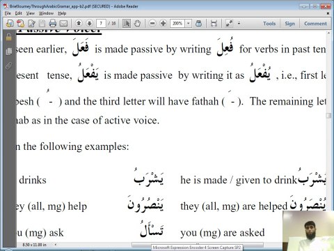 Grammar - # 04 - Arabic Grammar - Present and Future Tense Verbs and active_passive