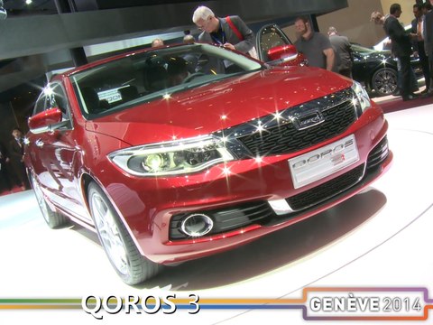 La Qoros 3 en direct du salon auto Genève 2014