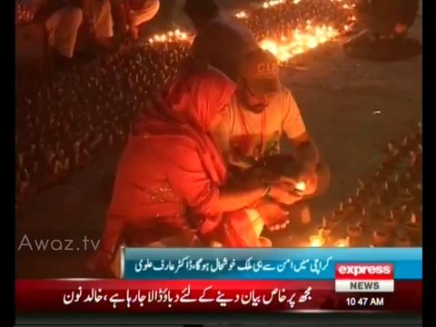 About 22,000 Candles were lighted in Mazaar-e-Quaid to promote Peace