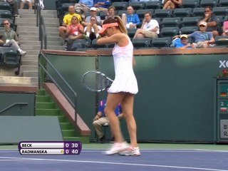 Indian Wells - Radwanska frappe fort