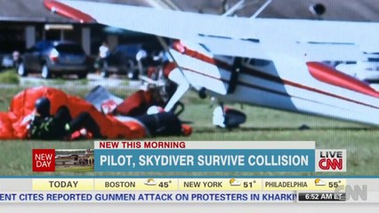 Plane collides with skydiver midair