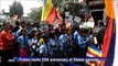 Exiled Tibetan activists shout anti-China slogans in India
