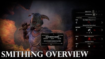 Elder Scrolls Online - Smithing Overview (Beta)