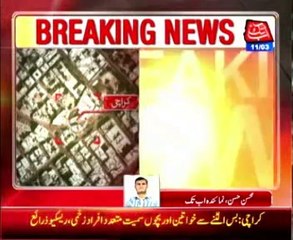 bus overturned near North Karachi