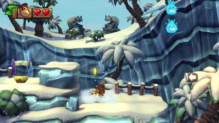 Donkey Kong Country: TF. Temporada helada 6-1 - Gameplay - 100% puzzles y letras