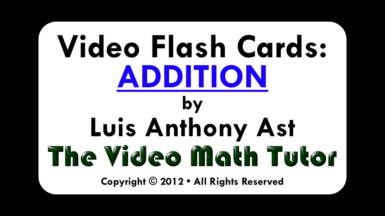 Video Flash Cards: Addition by 8