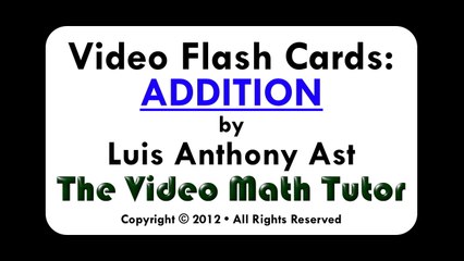 Video Flash Cards: Addition by 8