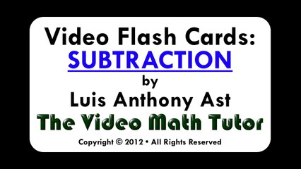 Video Flash Cards: Subtraction by 8
