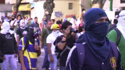 La place Altamira, zone clé des affrontements à Caracas