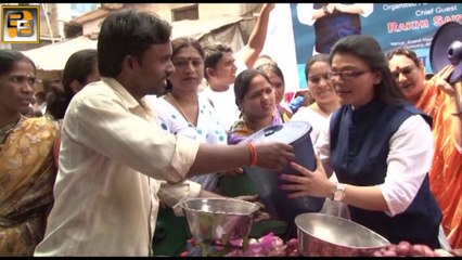 Rakhi Sawant DISTRIBUTES DUSTBINS