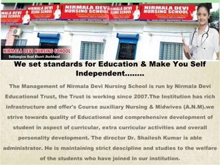 NDET | Nursing School in india | ANM training | Hospital in ranchi
