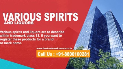 Trademark Class 33 | Wines and Spirits