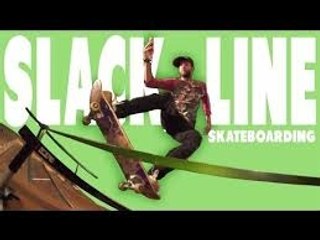 Micah Hollinger Skateboarding on Slackline
