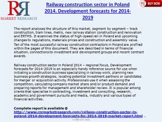 Railway Construction Sector Industry in Poland 2014 & Forecasts 2019