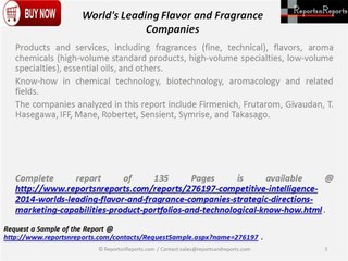 World Flavor and Fragrance Market Size and Growth by Major Companies