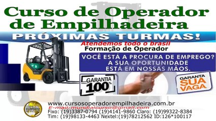 Curso de operador de empilhadeira