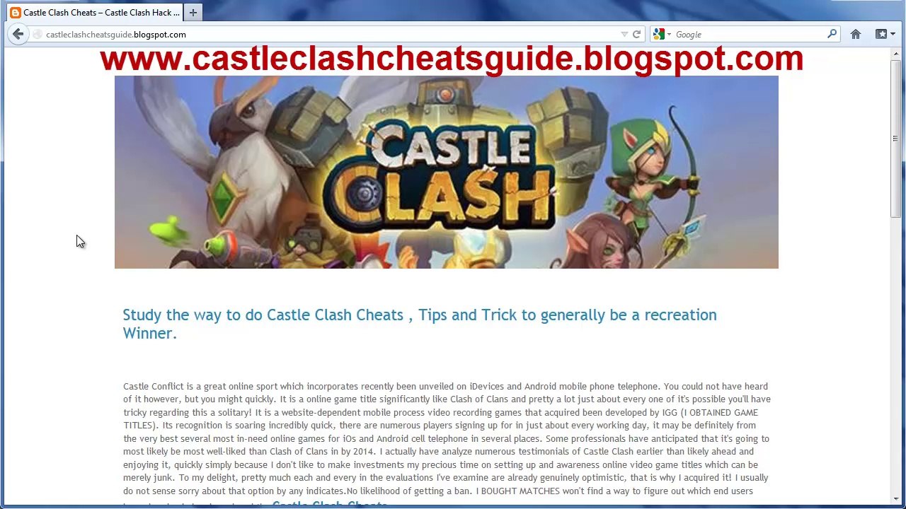 Get Free Castle Clash Cheats Guide - 2014