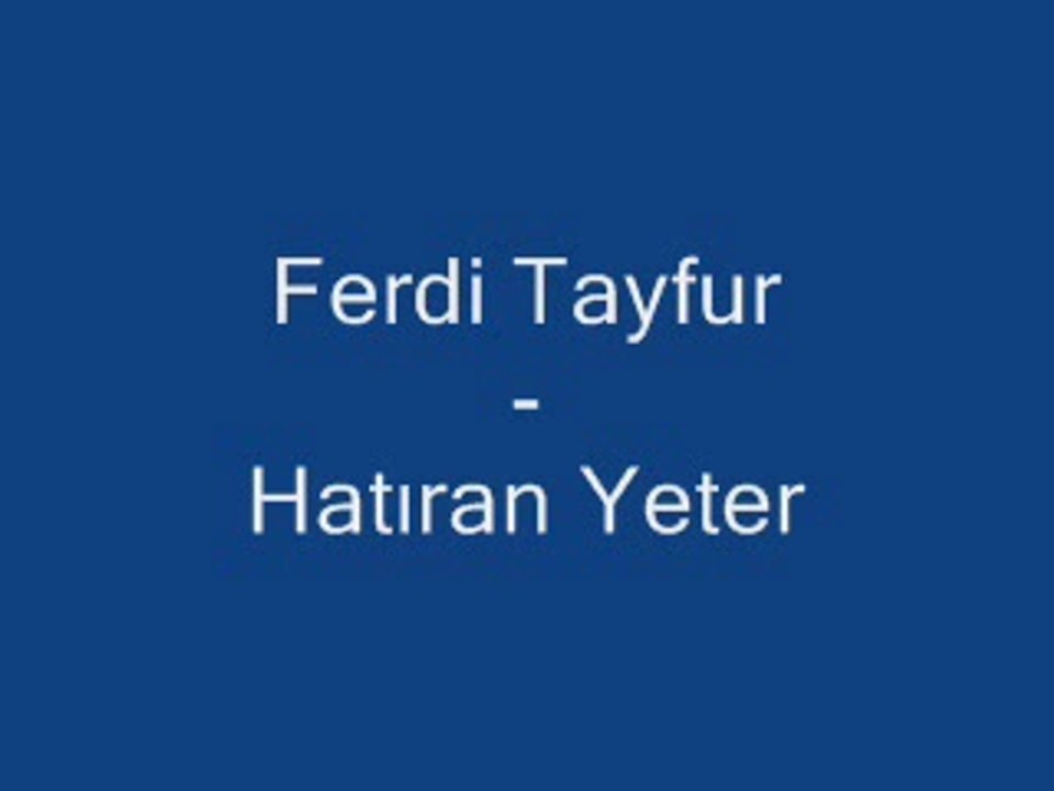 SESLİMARS .COM  SESLİ VE GÖRÜNTÜLÜ SOHBET PLATFORMU SİZLER İÇİN SUNAR Ferdi Tayfur - Hatiran Yeter   ForumExpres