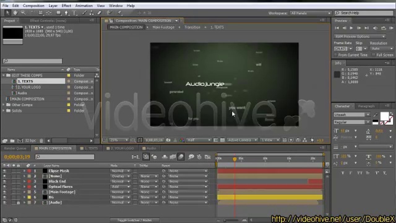 Word Cloud Logo Reveal - After Effects Template