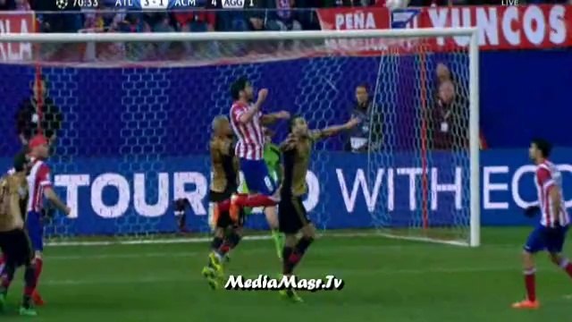 هدف أتلتيكو مدريد الثالث في ميلان - دوري أبطال أوروبا - 11/3/2014