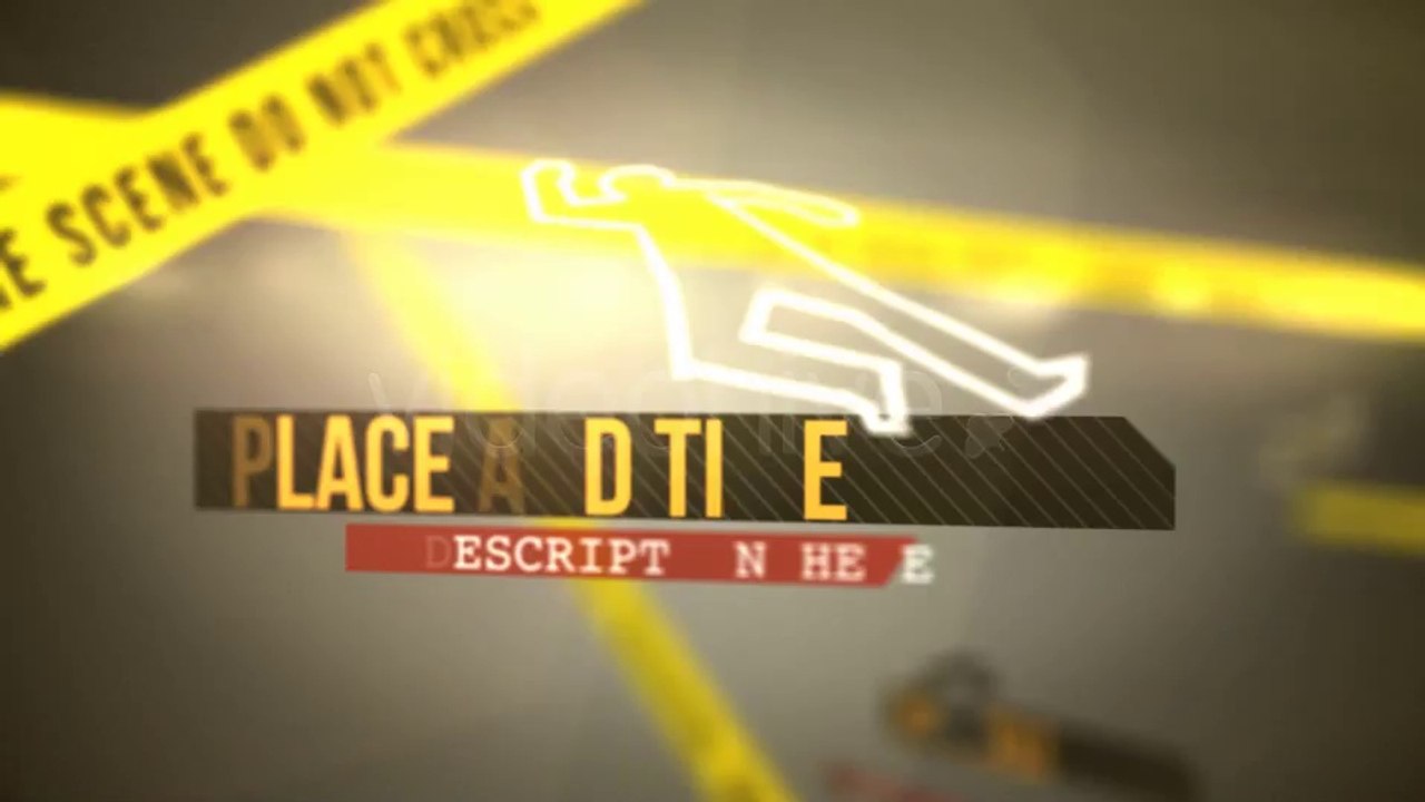 Crime Investigation - After Effects Template