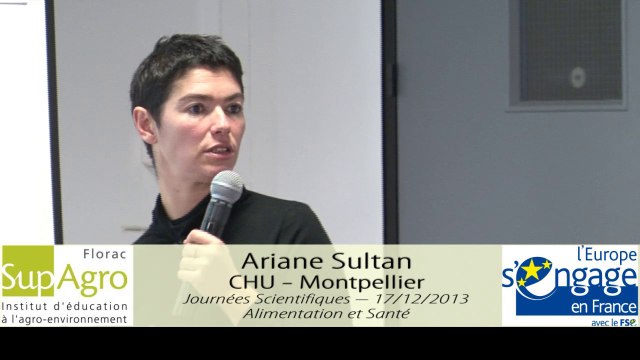 JS 2013 : Ariane Sultan - Les enjeux du lien alimentation/santé par uen approche épidémiologique, les grandes pathologies en France