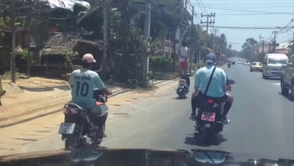 Standing scooter riding in Thailand
