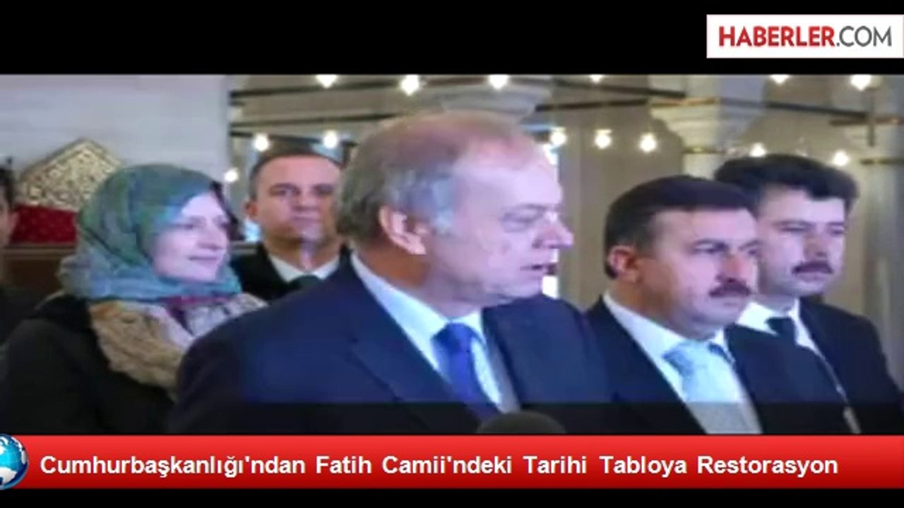 Cumhurbaşkanlığı'ndan Fatih Camii'ndeki Tarihi Tabloya Restorasyon