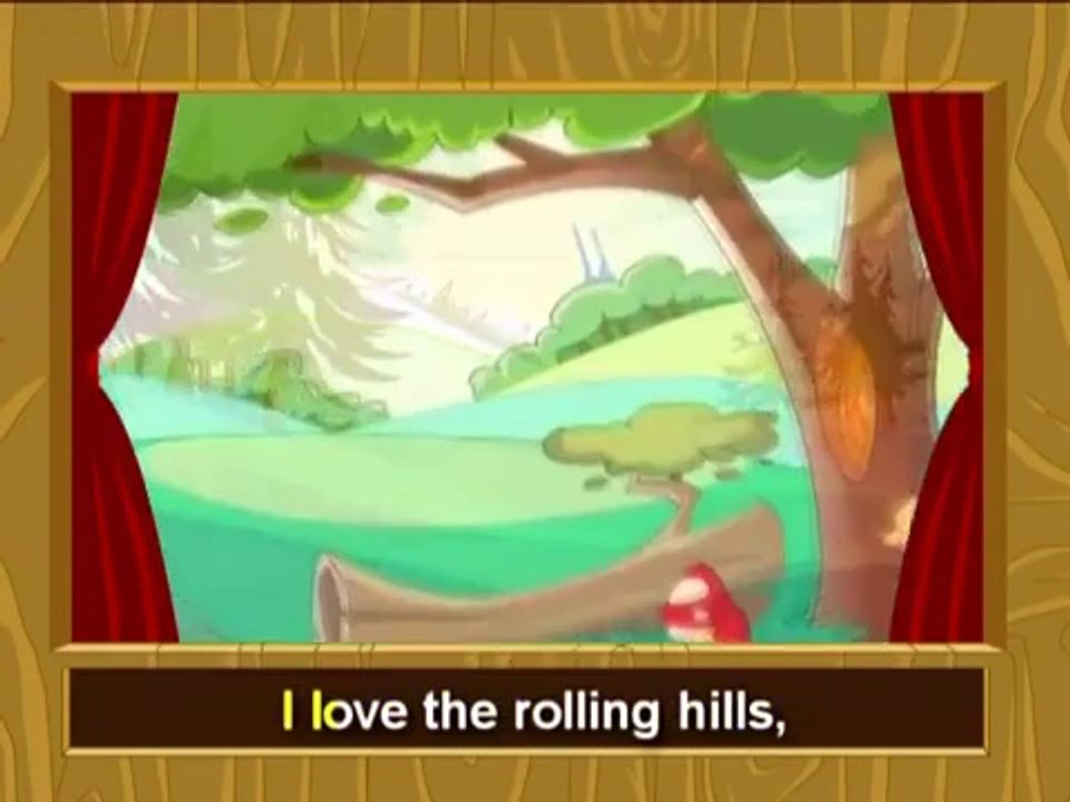 I love the mountains - English Video Songs for Children in Karaoke