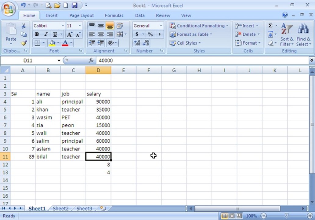 MS Excel tutorial in pashto 5 ohd