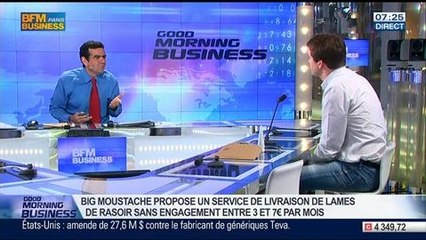 Big Moustache propose un service de livraison de lames de rasoir par abonnement: Nicolas Gueugnier, dans GMB – 12/03