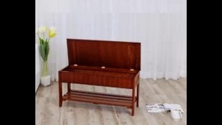 Roundhill Quality Solid Wood Shoe Bench with Storage