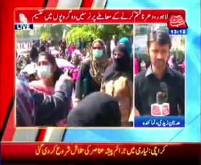 Lahore: Protesting nurses split into two groups