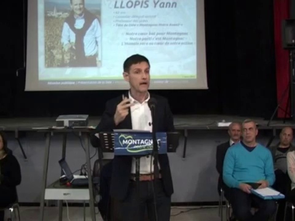 MONTAGNAC - 2014 - Yann Llopis _ Réunion du 7 mars 2014 _ Elections Municipales