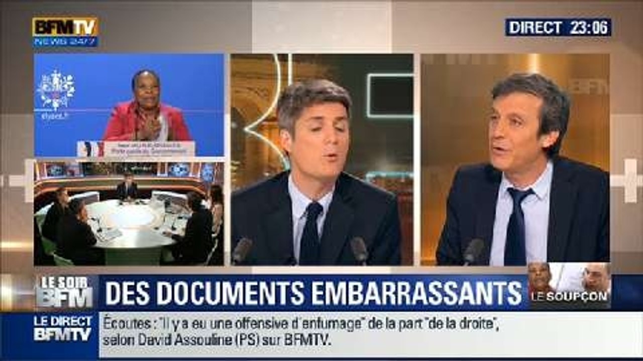 Le Soir BFM: Taubira et les écoutes de Sarkozy: s'agit-il d'un mensonge ou d'un simple malentendu ? - 12/03 3/4
