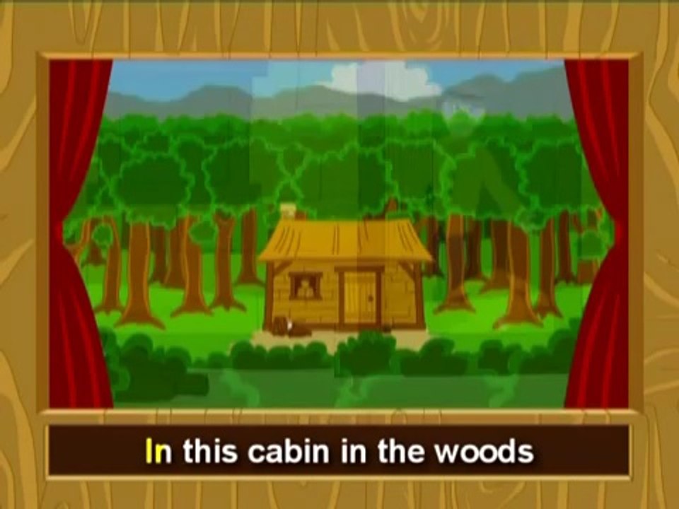 In a cabin in a wood - English Video Songs for Children in Karaoke