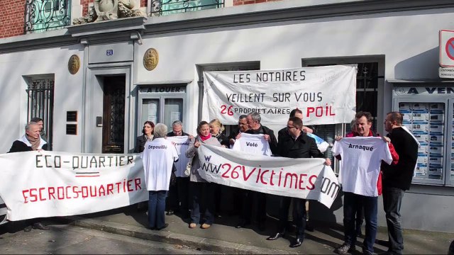 Arras : manifestation des victimes de l'écoquartier fantôme de Saint-Laurent-Blangy
